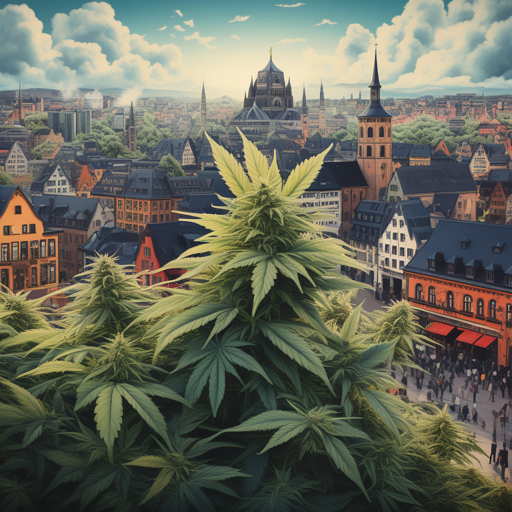 Hundreds of people celebrate the partial legalization of cannabis consumption in Germany with a "big smoke" 