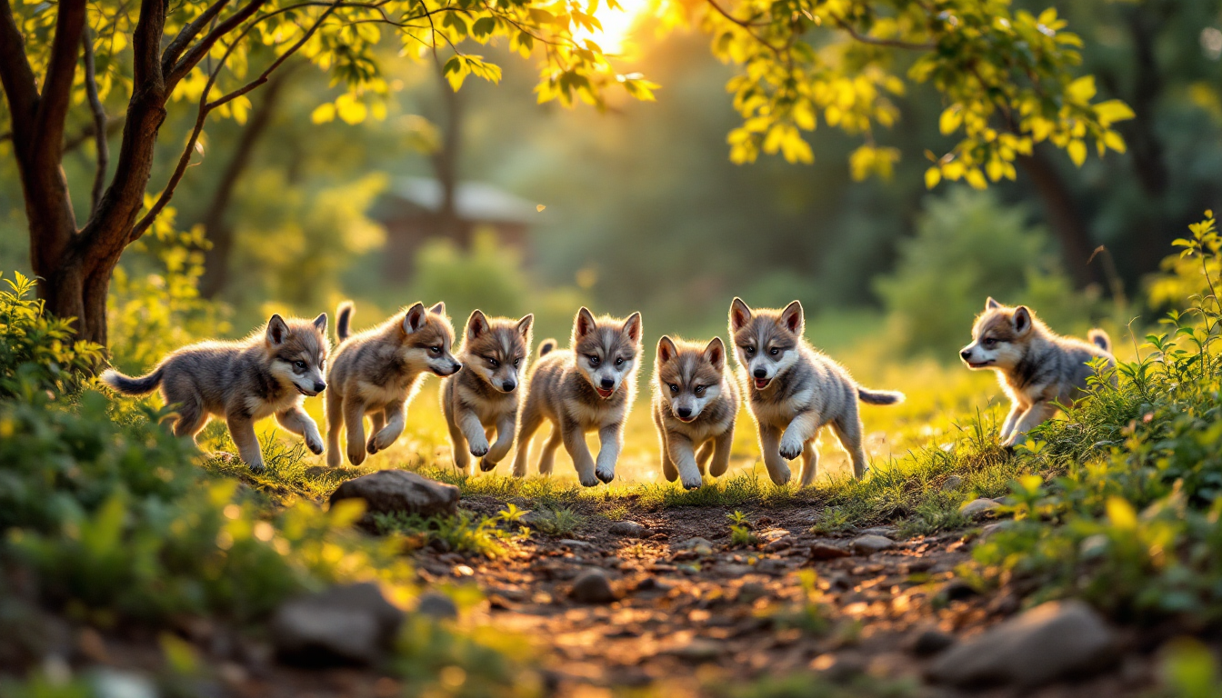 Celebrando la Vida: Ocho Cachorros de Lobo Gris Indio Nacen en Karnataka