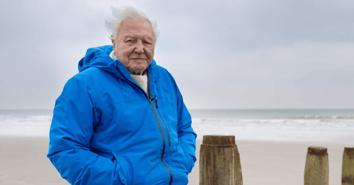 Foto reciente de David Attenborough en conmemoración de sus 100 años.